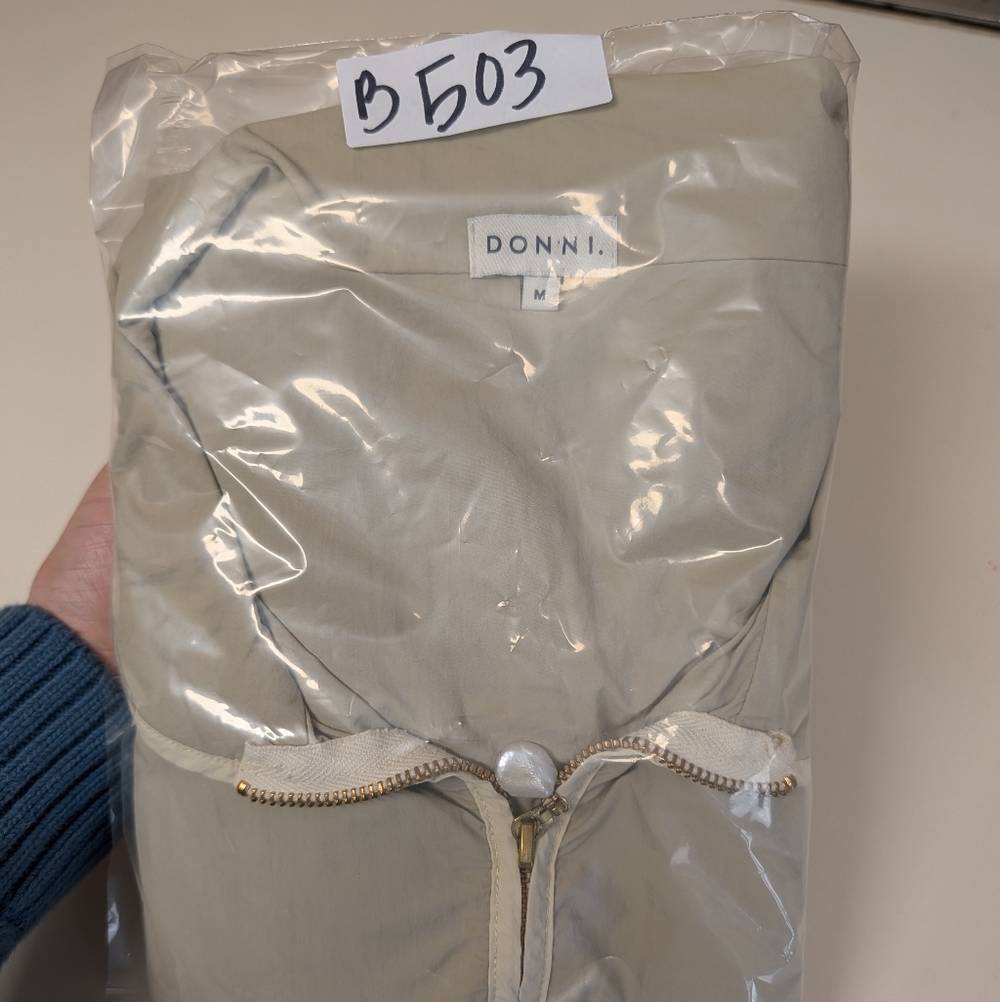 DONNI. Cream Zip-Up Bomber - Picture 12 of 12